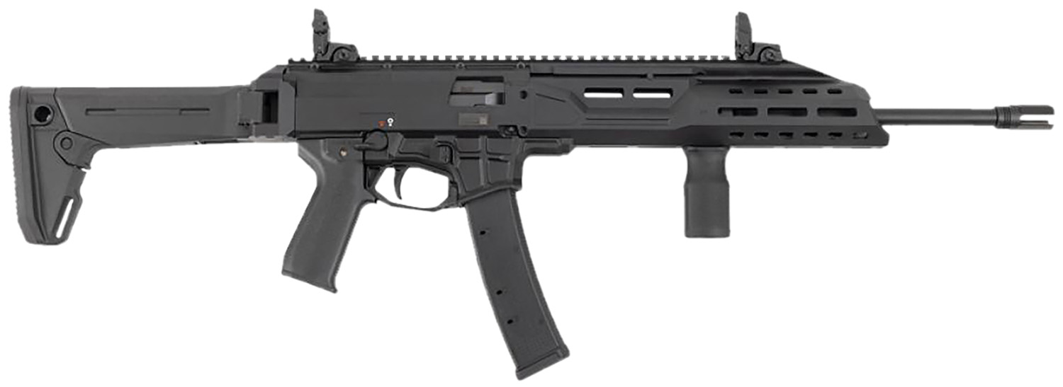 CZ-USA 91440 Scorpion 3+ Carbine 9mm Luger 20+1 16.30" Black Threaded Barrel, Black Receiver w/Picatinny Rail, Magpul Folding Black Polymer Stock, Black Polymer Grip
