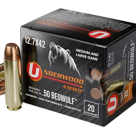 Underwood Ammo 557Underwood Ammo 557 50Beowulf 350gr Full Metal Jacket Flat Nose 20 Per Box/10 Case