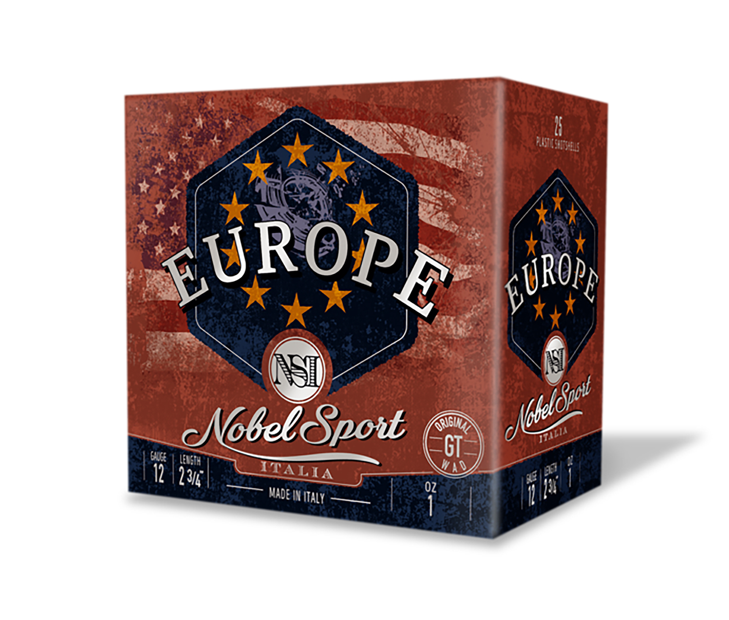 Nobel/Eurosports LLC ANSEU1218 Europe 12Gauge 2.75" 1oz 8Shot 25 Per Box