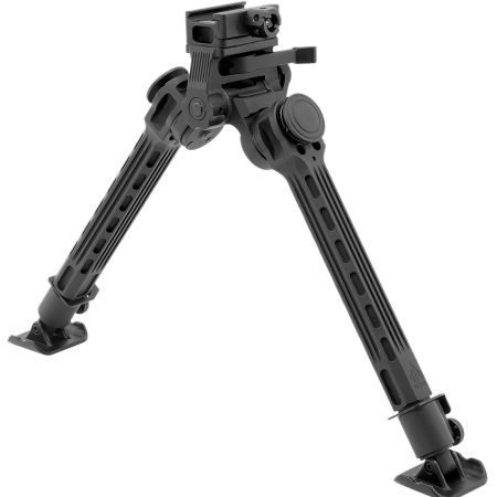 Leapers TLBPFS01A Big Bore  Bipod Black Anodized 9-14" Aluminum/Steel