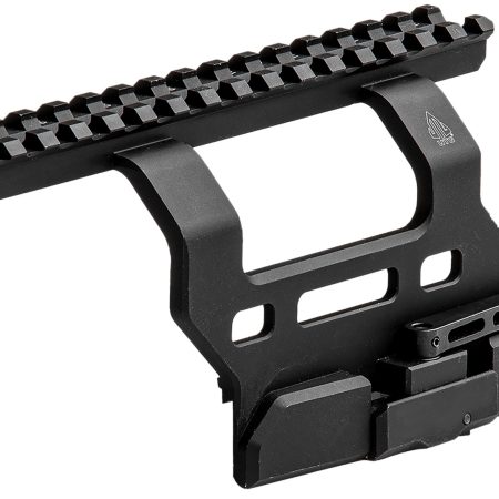 Leapers MTUAK01 Quick-Detachable AK Side Mount  Matte Black Anodized Aluminum 6.69" Long