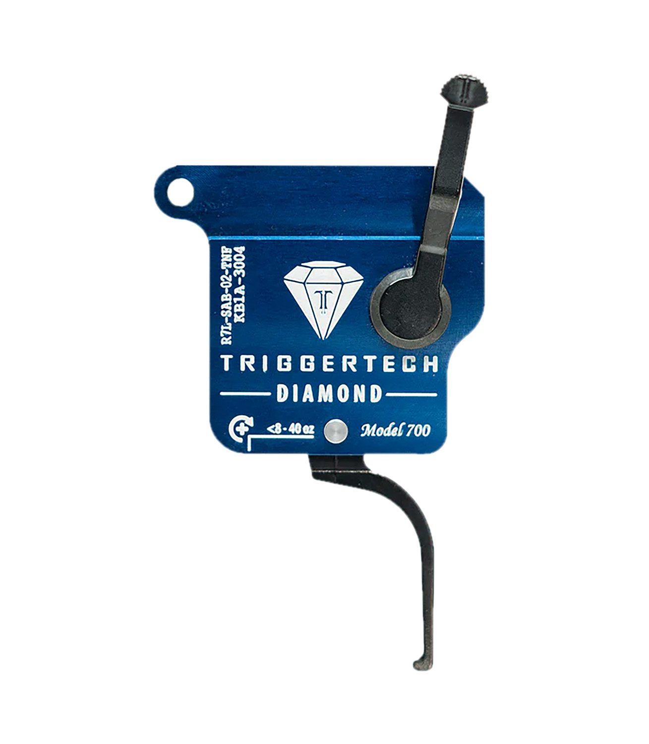 TriggerTech R7LSAB02TNF Diamond Black Flat Straight Fits Remington 700 Left Hand