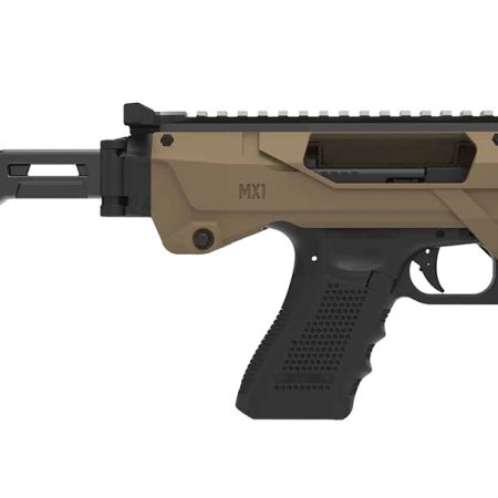 Meta Tactical Llc MX1-PS-TN MX-1 Conversion Kit Compatible w/Glock, Tan Aluminum Frame w/M-LOK & Picatinny Rail, Black Polymer Folding Stabilizer