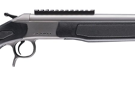 CVA CR4445S Scout Takedown 444 Marlin 1rd 22" Stainless Fluted Threaded Barrel, Stainless Steel Receiver w/Picatinny Rail, Adj Comb & LOP Black Synthetic Stock