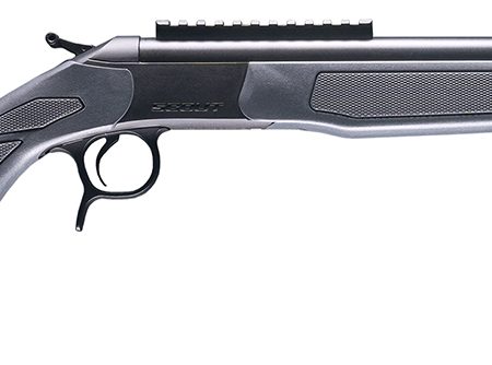 CVA CR4441 Scout  400 Legend 1rd 20" Blued Threaded Barrel, Blued Picatinny Rail Receiver, Stealth Gray Fixed Synthetic Stock