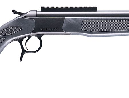 CVA CR4442 Scout  45-70 Gov 1rd 22" Blued Threaded Barrel, Blued Picatinny Rail Receiver, Stealth Gray Fixed Synthetic Stock