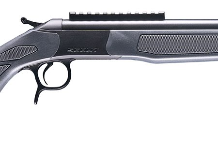 CVA CR4443 Scout  450 Bushmaster 1rd 22" Blued Threaded Barrel, Blued Picatinny Rail Receiver, Stealth Gray Fixed Synthetic Stock