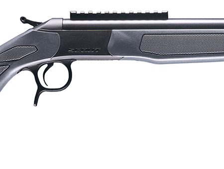 CVA CR4444 Scout  44 Mag 1rd 20" Blued Threaded Barrel, Blued Picatinny Rail Receiver, Stealth Gray Fixed Synthetic Stock