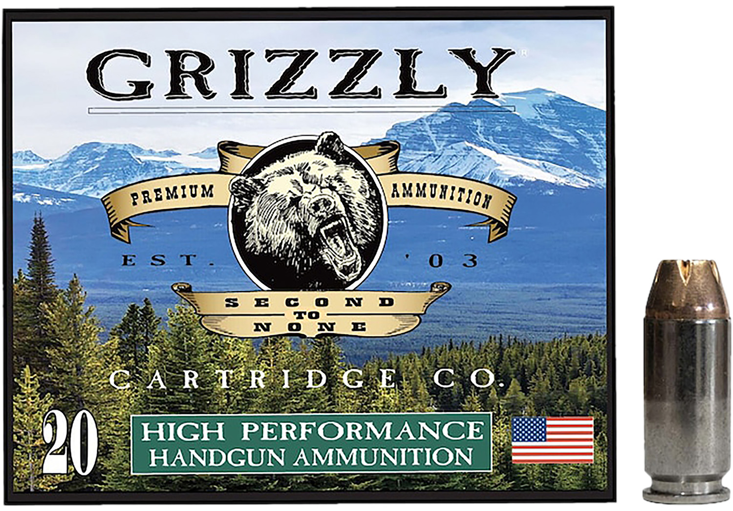 Grizzly Ammo GC4SW4 40S&W 180gr Jacketed Hollow Point 20 Per Box