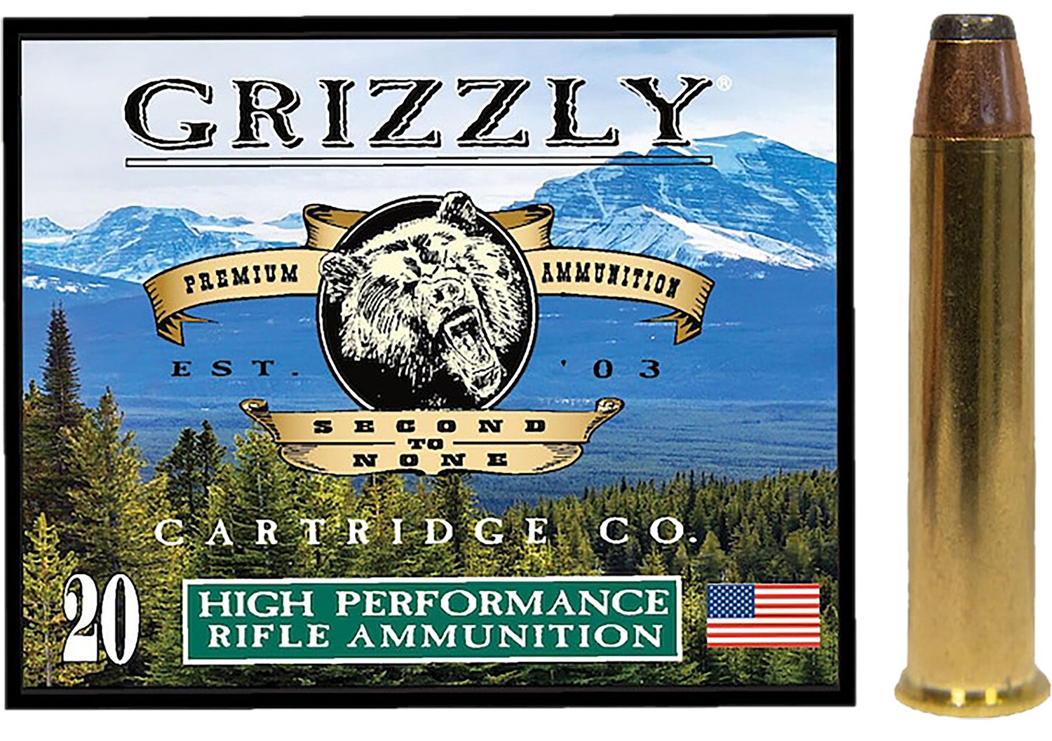 Grizzly Ammo GC45/70+P2 High Performance 45-70+P 300gr Jacketed Hollow Point 20 Per Box/10 Case