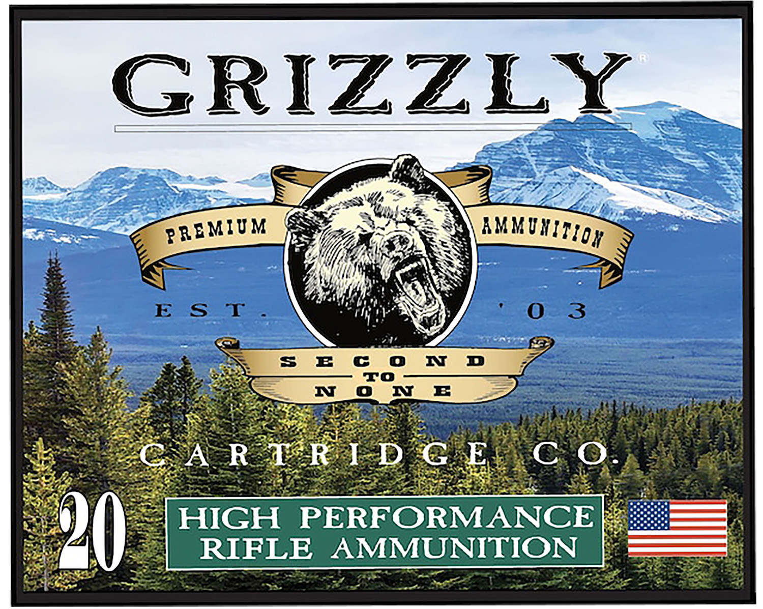 Grizzly Ammo GC45/70+P10 45-70Gov+P 525gr Full Metal Jacket Flat Point 20 Per Box/10 Case