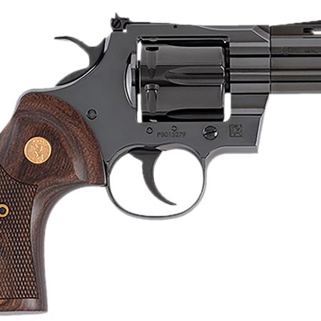 Colt Mfg PYTHONBP3WTS Python 357 Mag/38 Special 6 Shot 3" Blued Carbon Steel Vent Rib Barrel, Cylinder & Frame, Wood Grip, Exposed Hammer
