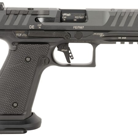 Walther Arms 2897008 PDP Pro Full Size Frame 9mm Luger 20+1 4.50" Black Steel Barrel, Black Optic Ready/Serrated Steel Slide, Black Steel Frame w/Picatinny Rail, Textured Polymer Grip