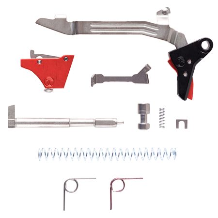 Timney Triggers ALPHAGLOCK34UBKBLACK Alpha Competition  9mm/40 S&W Red Fits Glock Gen 3-4