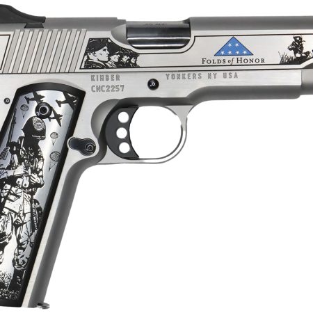 Cnc Firearms CNCFOLDSHONOR Folds Of Honor  Limited Edition 45 ACP 7+1 5" Match Grade Barrel, Engraved/Serrated Stainless Steel Slide, Stainless Steel Frame w/Beavertail, Scenic Aluminum Grip