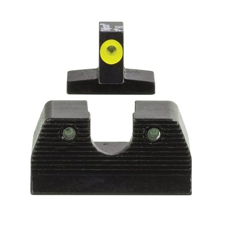 Trijicon 600890 HD XR Night Sight Set Green Tritium/Yellow Outline Front, Green Tritium Rear, Black Frame, Fits FN FNP/FNX