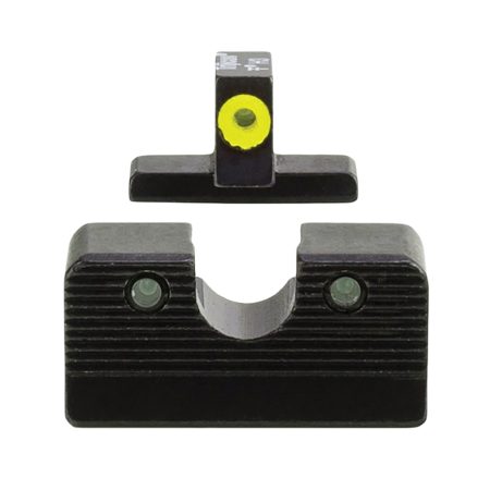 Trijicon 600999 HD XR Night Sight Set Green Tritium/Yellow Outline Front, Green Tritium Rear, Black Frame, Fits FN 509