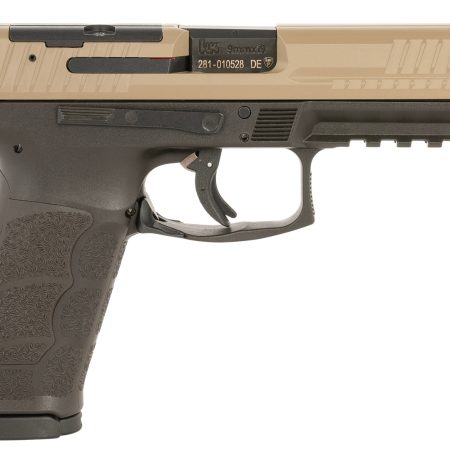 HK 81001197 VP9A1  Full Size Frame 9mm Luger 10+1 4.53" Barrel, Flat Dark Earth Steel Optic Ready/Serrated Slide, Brown Polymer Frame w/Picatinny Rail, Interchangeable Backstrap Grip, Ambidextrous