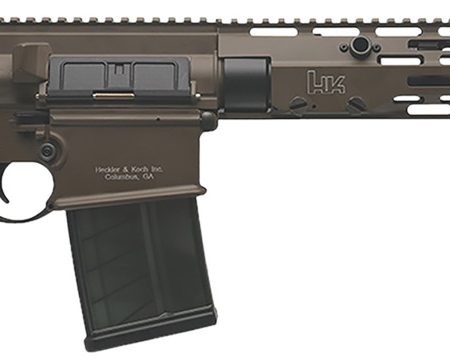 HK 81001205 MR762 A4 7.62x51mm 20+1 16.50" Black Threaded Barrel, Patriot Brown Picatinny Rail Receiver, M-LOK Handguard, 6 Position Black Synthetic Stock, Black Finger Grooved Grip, Ambidextrous