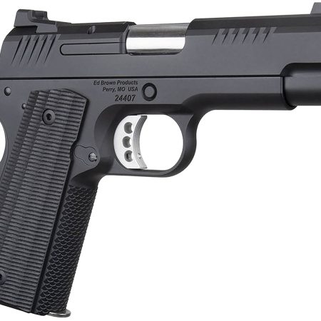 Ed Brown EVOKC9LW 1911 EVO KC Lightweight 9mm Luger 7+1 4" Stainless Bull Barrel, Black Gen4 Serrated Slide, Black Gen4 Carbon Steel Frame w/Beavertail, Black Grips