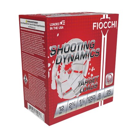 Fiocchi 12SD18X8 Shooting Dynamics  12Gauge 2.75" 1 1/8oz 8Shot 25 Per Box