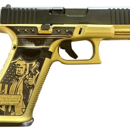 Glock PA475S204MOSNDONWICK G47 Gen5 MOS Don Wick 9mm Luger 17+1 4.49" Black GMB Barrel, Black nDLC Steel MOS Cut/Serrated Slide, Gold w/Trump & Engraving Polymer Frame w/Picatinny Rail, Ambidextrous