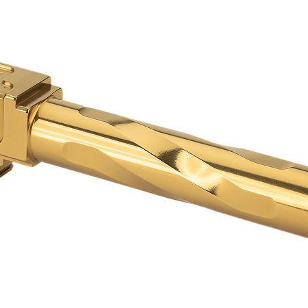 Zaffiri Precision ZP.19BTG 9mm Luger 4.50" Threaded Gold TiN Stainless Steel, Fits Glock 19