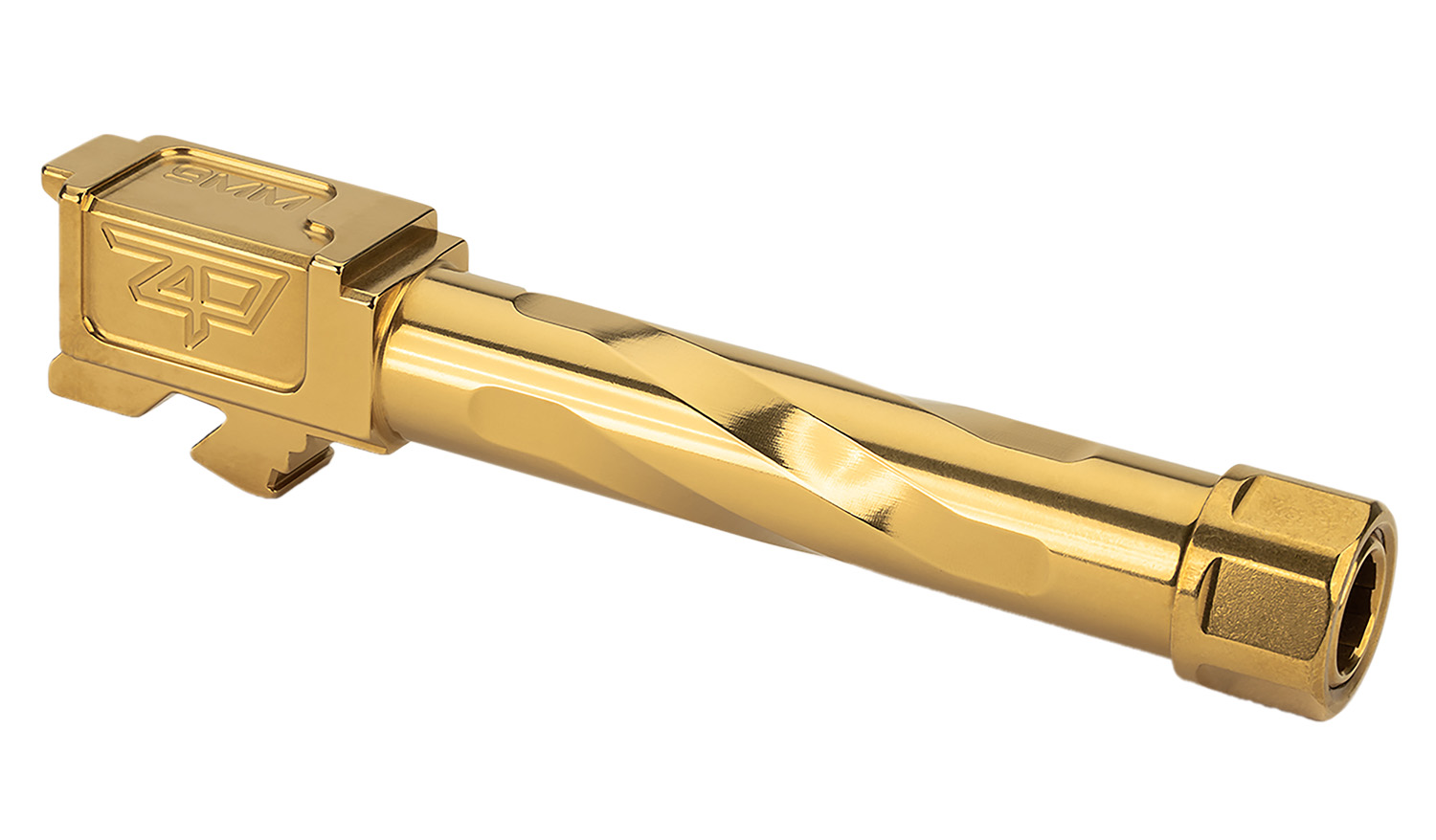 Zaffiri Precision ZP.19BTG 9mm Luger 4.50" Threaded Gold TiN Stainless Steel, Fits Glock 19