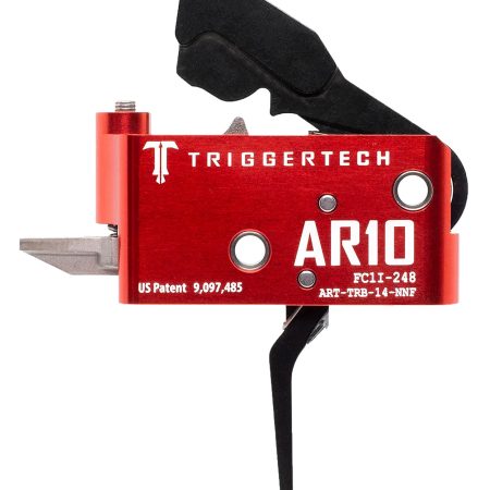 TriggerTech ARTTRB14NNF Diamond  Black/Red Straight Fits AR-10