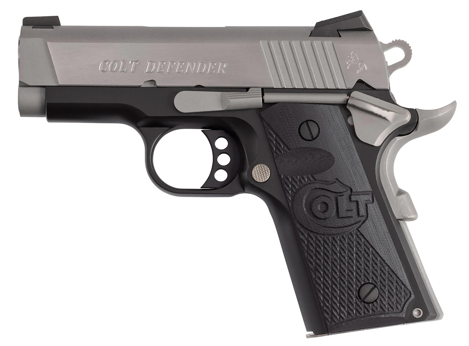 Colt Mfg O7800XETT Defender 45 ACP 7+1 3" Carbon Steel Slide, Aluminum Frame w/Beavertail, G10 Grip