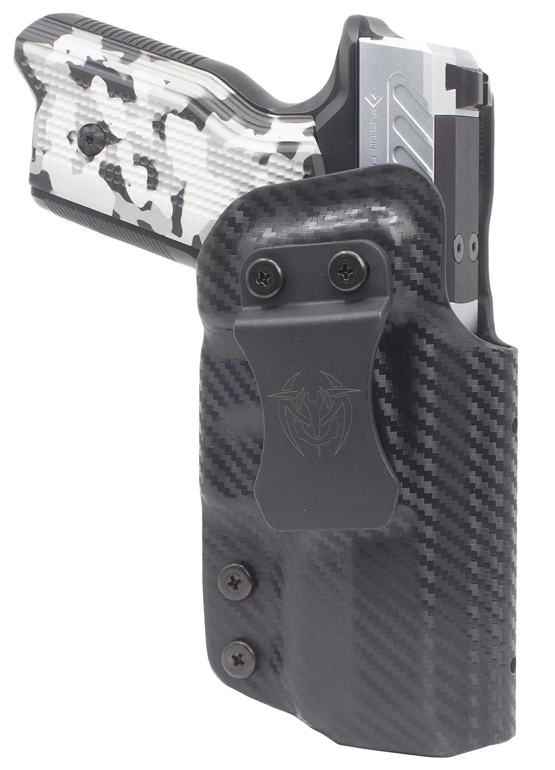 Fusion Firearms QUFUSXFRH XF Pro Holster IWB/OWB Black Boltaron, Belt Clip, Right Hand