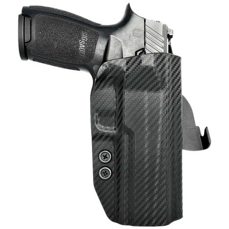 Rounded Gear SSRP320FSCFRHOWBPDL  Paddle Holster OWB Black Carbon Fiber Kydex Fits Sig Sauer P320 Right Hand