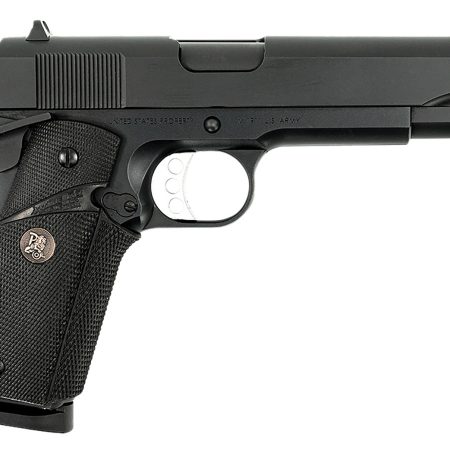 MAC 10100575 1911 Meusoc Full Size Frame 45 ACP 8+1 5" Black Target Crown Barrel, QPQ Tenifer Cerakote Steel Serrated Slide, QPQ Tenifer Cerakote Steel Frame w/Beavertail, Black Pachmayr Grip