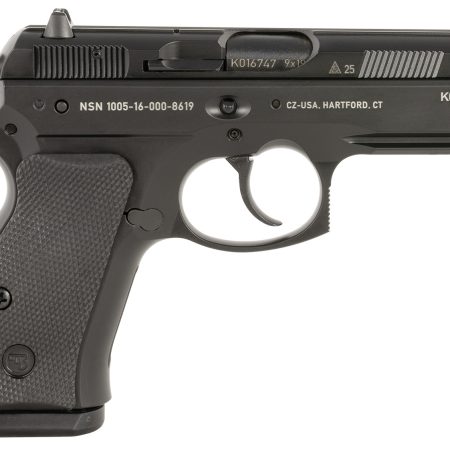 CZ-USA 91161 P-01 50th Anniversary Compact Frame 9mm Luger 15+1 3.75" Black Steel Barrel, Black Steel Serrated Slide, Black Polycoat Aluminum Frame w/Beavertail, Black Rubber Grip, Right Hand