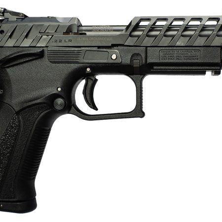 Grand Power 8588005808682 K22 X-Trim Mk23 22 LR 10+1 4.25" Black Barrel, Black Optic Cut/Serrated Slide, Black Steel Frame w/Beavertail, Interchangeable Backstrap Grip