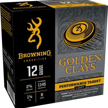 Browning Ammo BGC128 Golden Clays 12Gauge 2.75" 1 1/8oz 8Shot 25 Per Box/10 Case