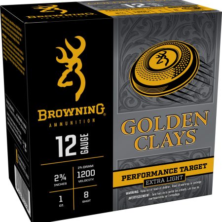 Browning Ammo BGC12L8 Golden Clays  12Gauge 2.75" 1oz 8Shot 25 Per Box/10 Case