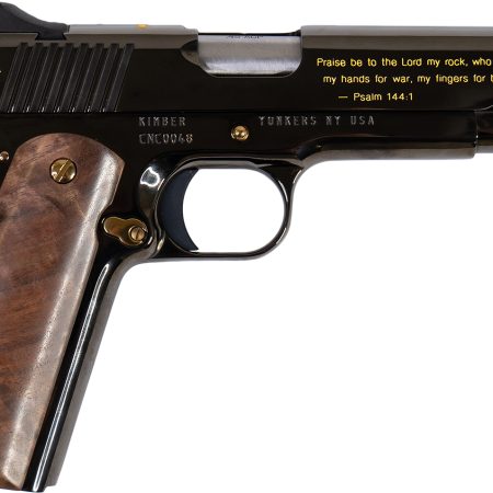 Cnc Firearms CNCCRUS1911 Kimber 1911 Crusader Limited Edition 45 ACP 7+1 5" Diamond Like Coating w/24kt Gold Inlay Frame, Walnut Grip