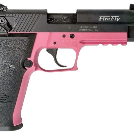 GSG GERG2213TFFPA FireFly  22 LR 13+1 4.90" Black Threaded Barrel, Aluminum Serrated Slide, Pink Aluminum Frame w/Picatinny Rail, Textured Grip