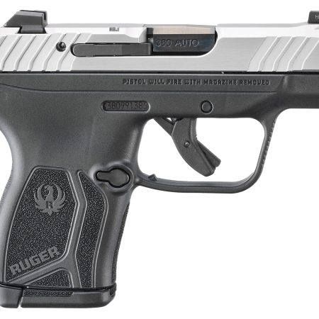 Ruger 13749 LCP Max  Compact Frame 380 ACP 10+1 2.80" Black Oxide Alloy Steel Barrel, Matte Stainless Steel Serrated Slide, Black Polymer Frame, Textured Grip