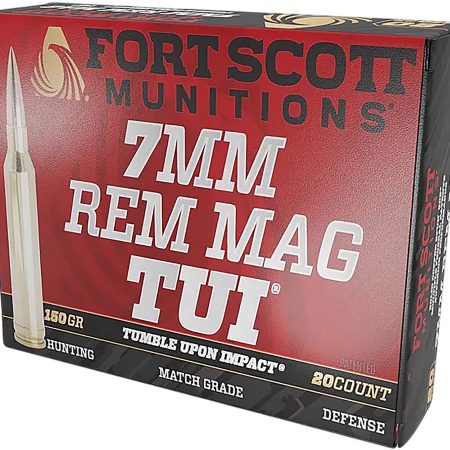 Fort Scott Munitions 7MMMAG-150-SCV2 Tumble Upon Impact (TUI) 7mm 150gr Solid Copper Spun 20 Per Box/10 Case