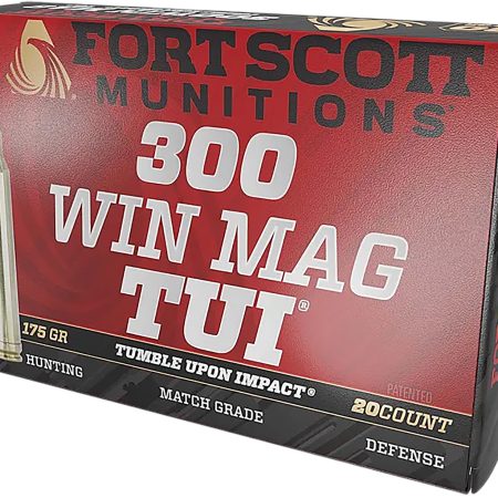 Fort Scott Munitions 300WM-175-SCV2 Tumble Upon Impact (TUI) 300WM 175gr Solid Copper Spun 20 Per Box/10 Case