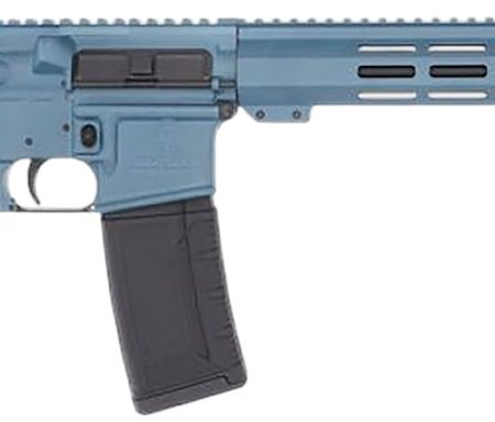Great Lakes Firearms GL15223BLU AR-15  223 Wylde 30+1 16" Black Nitride Threaded Barrel, Blue Titanium Cerakote Aluminum Receiver w/Picatinny Rail, M-LOK Handguard, Black Polymer Stock, Mil-Spec Grip