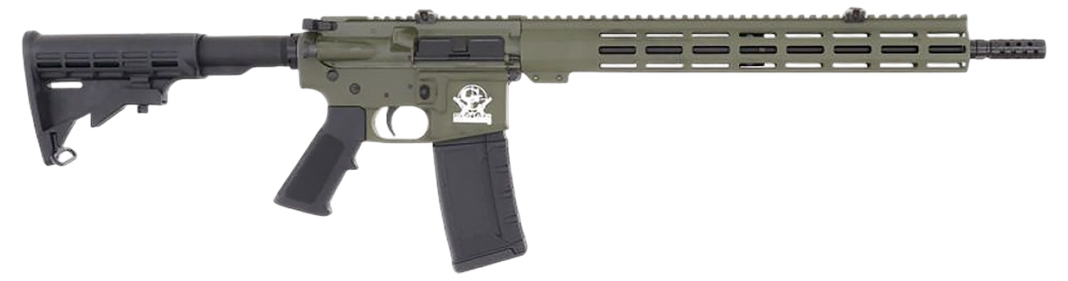 Great Lakes Firearms GL15223ODG AR-15 223 Wylde 30+1 16" Black Nitride Threaded Barrel, OD Green Cerakote Aluminum Receiver w/Picatinny Rail, M-LOK Handguard, Black Polymer Stock, Mil-Spec Grip