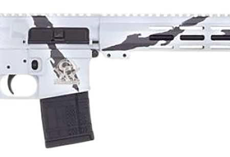 Great Lakes Firearms GL15223PSNO AR-15  223 Wylde 30+1 16" Black Nitride Threaded Barrel, Pursuit Snow Cerakote Aluminum Receiver w/Picatinny Rail, M-LOK Handguard, Black Polymer Stock, Mil-Spec Grip