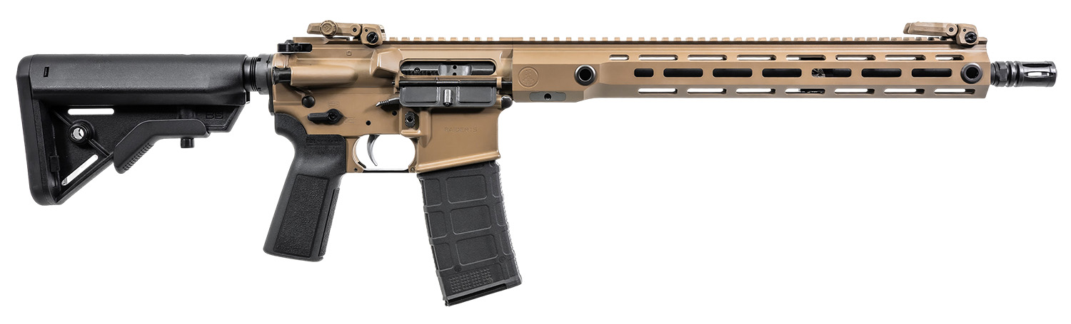 Watchtower Firearms RDR556-16-FDE Raider 5.56 NATO 30+1 16" Black Nitride Flat Dark Earth Cerakote Barrel, Aluminum Receiver w/Picatinny Rail, Adjustable Black Polymer Stock, B5 Grip, Ambidextrous