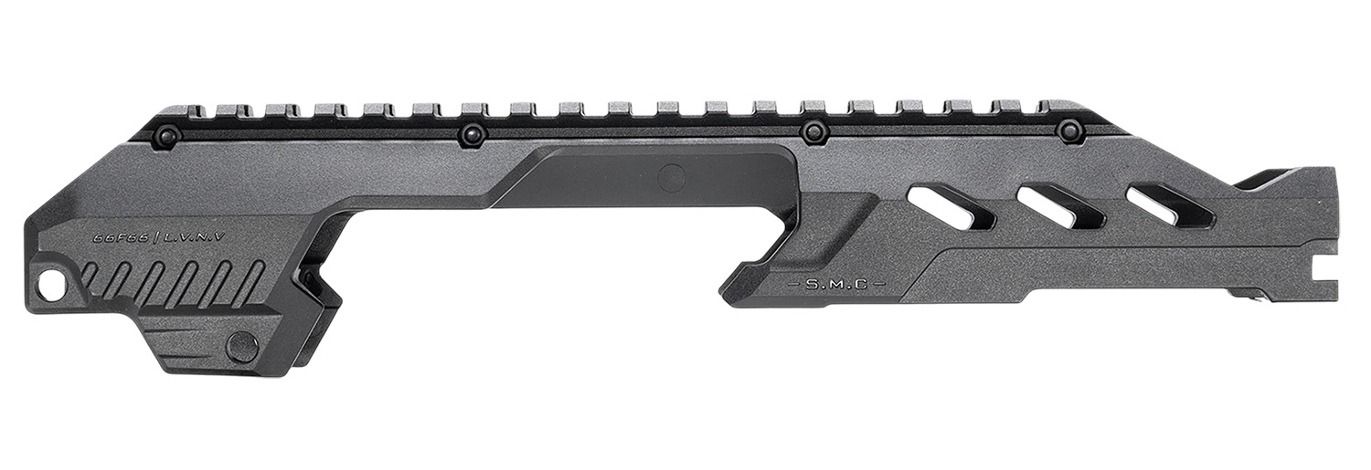 Strike Industries SMCCP320TRAIL SMC Charlie Top Rail Black Steel Compatible w/ Extended Charging Handle for P320 Slides