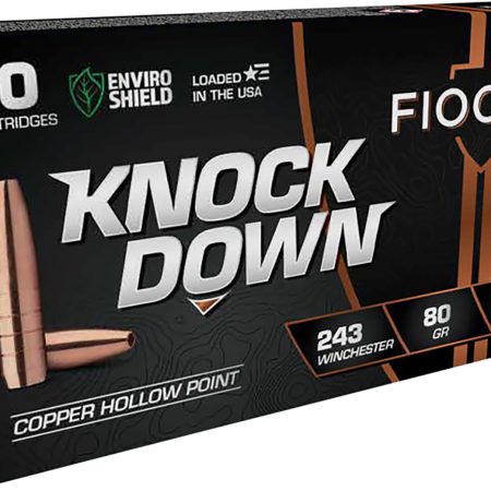 Fiocchi 243BHC Knock Down 243Win 80gr Copper Hollow Point 20 Per Box/10 Case