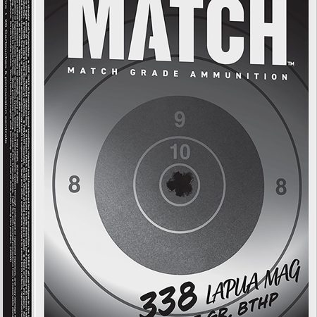 Winchester Ammo S338LM2 Match 338LapuaMag 285gr Boat Tail Hollow Point 20 Per Box/10 Case