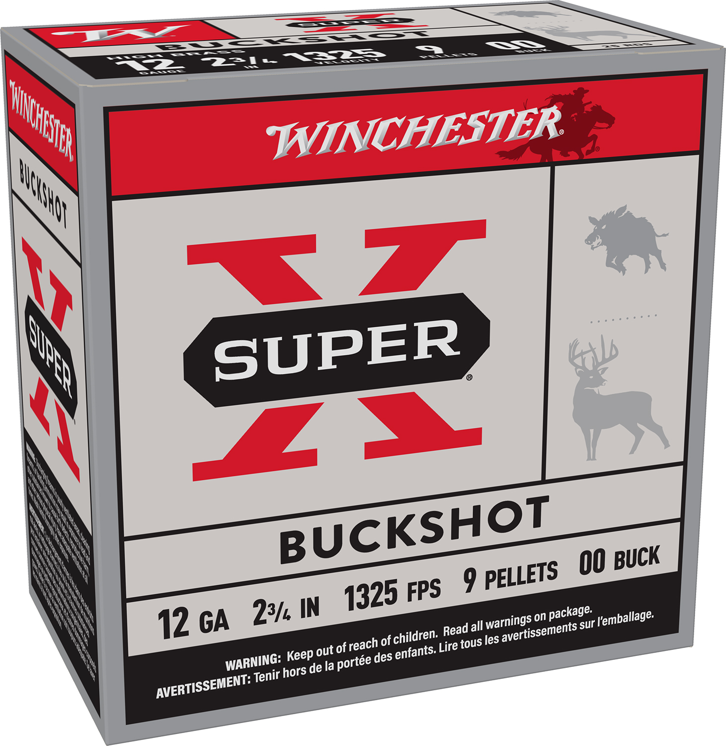 Winchester Ammo XB1200VP25 Super X 12Gauge 2.75" 00Buck Shot 25 Per Box/10 Case
